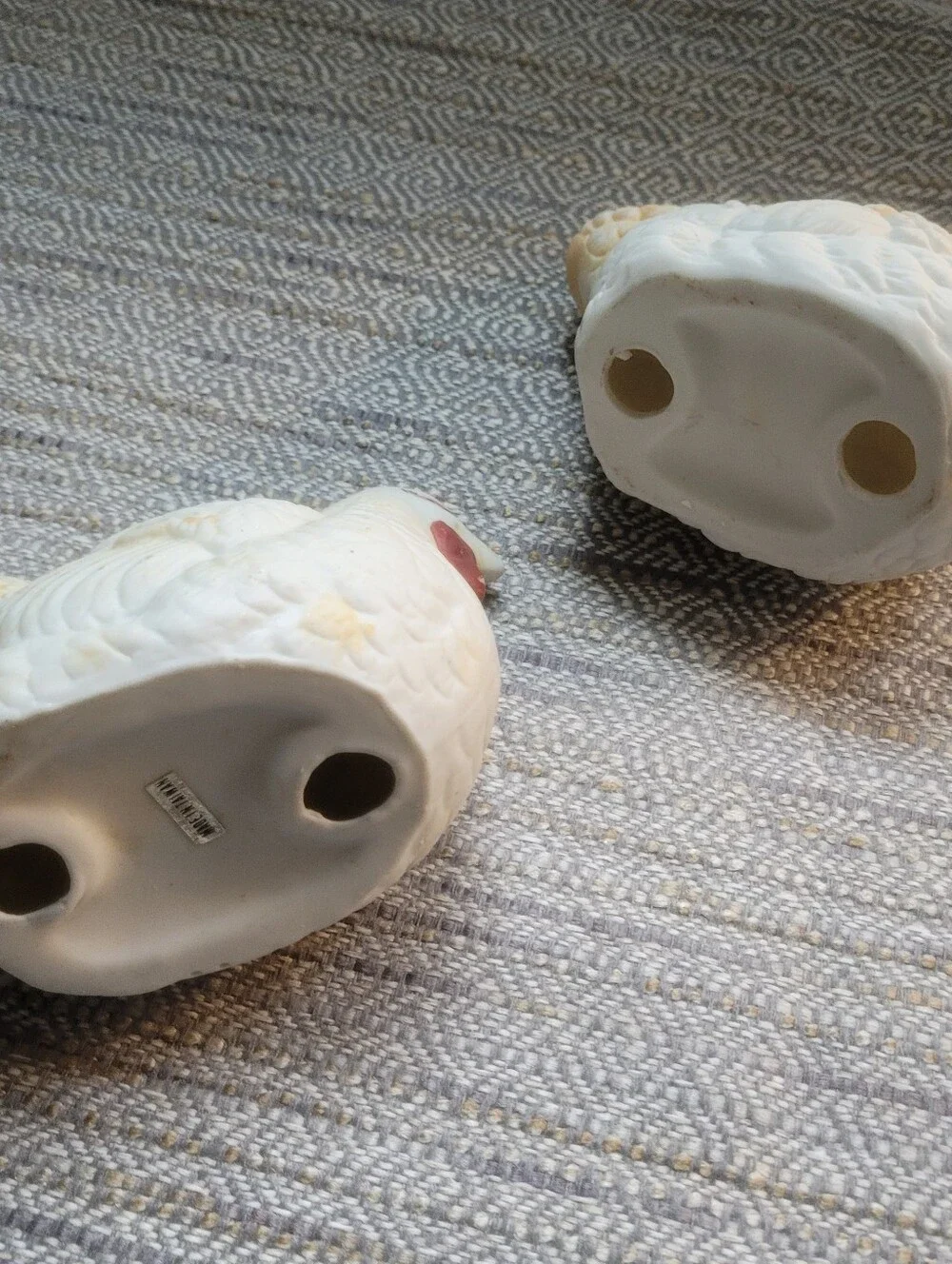 Ceramic Nesting Hen & Chicken Figurines - Set of 2 Country Farmhouse Decor VTG